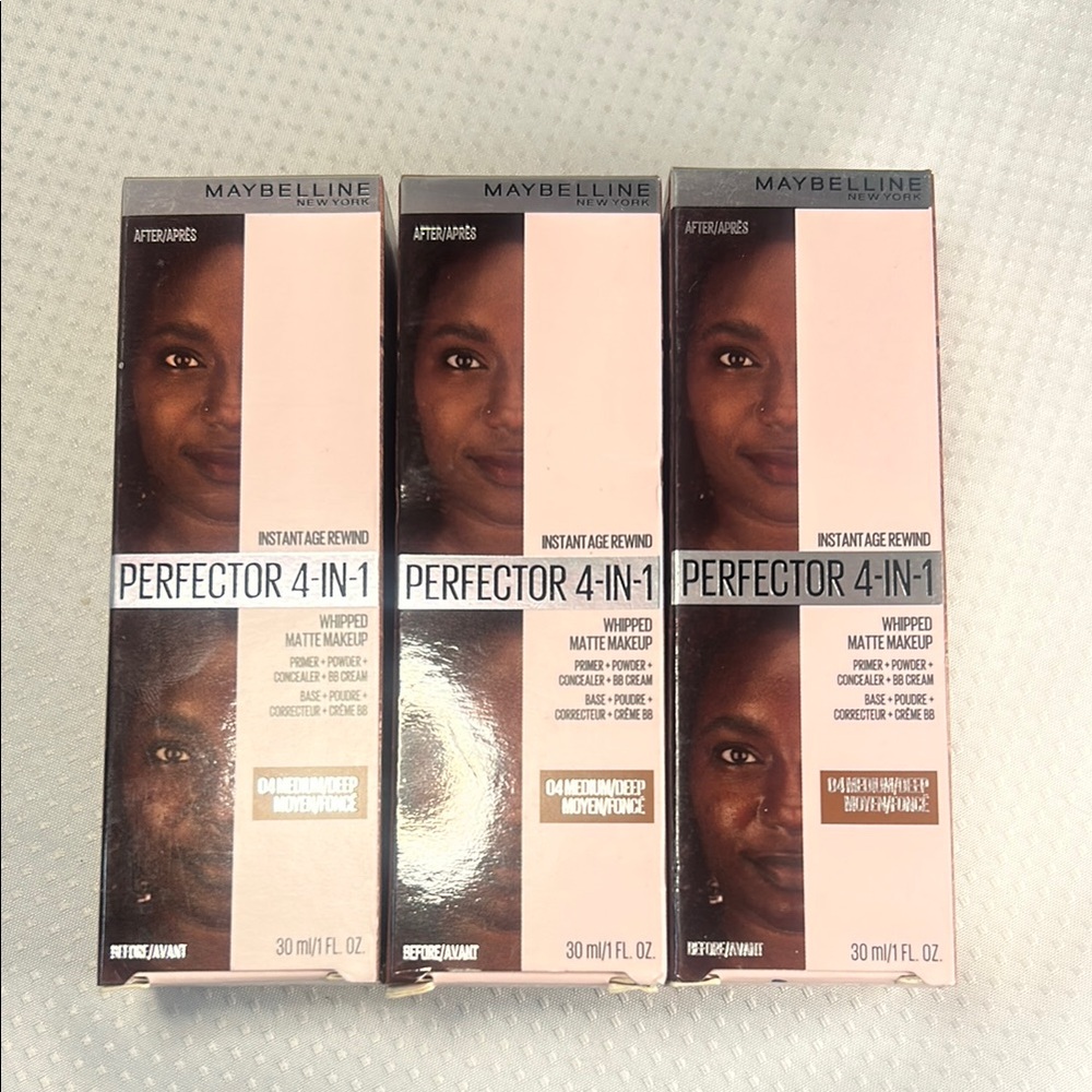 3x 04 Medium/Deep - Maybelline Instant Age Rewind Perfector 4-in-1 Whipped Matte